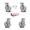 Service Caster 6 Inch V Groove Semi Steel Caster Set with Roller Bearings 2 Swivel Lock 2 Brake SCC-30CS620-VGR-BSL-2-TLB-2 - alternate 2